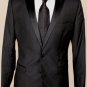 DOLCE & GABBANA SUIT $2695 BLACK 2-BTN WOOL/SILK MARTINI TUXEDO 40R 52e NEW