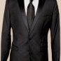DOLCE & GABBANA SUIT $2695 BLACK 2-BTN WOOL/SILK MARTINI TUXEDO 40R 52e NEW