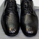 ALEXANDER McQUEEN SHOES $940 BLACK CALFSKIN VACUUM STUDDED DERBY 11 44 NEW