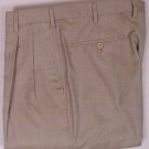 INCOTEX PANTS $980 SAND BROWN SUPER 150's WOOL HANDMADE DRESS SLACKS 32 48e NEW