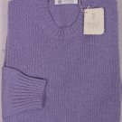 BRUNELLO CUCINELLI SWEATER LILAC 100%CASHMERE 4-PLY CREWNECK JUMPER XXL 56e NEW