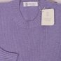 BRUNELLO CUCINELLI SWEATER LILAC 100%CASHMERE 4-PLY CREWNECK JUMPER XXL 56e NEW