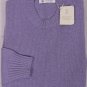 BRUNELLO CUCINELLI SWEATER LILAC 100%CASHMERE 4-PLY CREWNECK JUMPER XXL 56e NEW