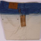 GUCCI PANTS $595 NAVY w/BLUE FADE WAIST LOGO LOOP COUTURE SLACKS 36 52e NEW