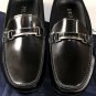 PRADA SHOES $620 BLACK LOGO ORNAMENT VAMP BRUSHED CALFSKIN DRIVER 8 41e NEW