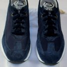 SANTONI SHOES $495 DARK BLUE KANVAS SIDE CONTRAST AIRWALK 292 TRAINER 7 40e NEW