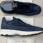 SANTONI SHOES $495 DARK BLUE KANVAS SIDE CONTRAST AIRWALK 292 TRAINER 7 40e NEW