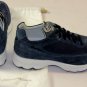 SANTONI SHOES $495 DARK BLUE KANVAS SIDE CONTRAST AIRWALK 292 TRAINER 7 40e NEW