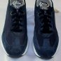 SANTONI SHOES $495 DARK BLUE KANVAS SIDE CONTRAST AIRWALK 292 TRAINER 7 40e NEW