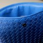 BOTTEGA VENETA MINI iPAD CASE $640 BLUE LOGO INTRECCIATO WOVEN LAMBSKIN MINI NEW