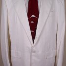 KITON JACKET $4895 WHITE CASHMERE/COTTON 2-BTN HANDMADE COAT 46R 56e NEW