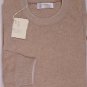 BRUNELLO CUCINELLI SWEATER MALT KANGAROO POCKET 100%CASHMERE CREWNECK MED 50 NEW