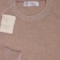 BRUNELLO CUCINELLI SWEATER MALT KANGAROO POCKET 100%CASHMERE CREWNECK MED 50 NEW