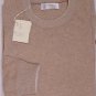 BRUNELLO CUCINELLI SWEATER MALT KANGAROO POCKET 100%CASHMERE CREWNECK MED 50 NEW