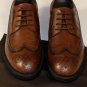 TOD'S SHOES $695 DARK BROWN WING-TIP TOE ORNAMENTED DERBYS 12 45e NEW