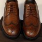 TOD'S SHOES $695 DARK BROWN WING-TIP TOE ORNAMENTED DERBYS 12 45e NEW