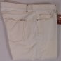 LORO PIANA JEANS $595 IVORY LOGO ORNAMENTED RELAX FIT DENIM  33/36 48e NEW