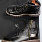 ALEXANDER McQUEEN SHOES $895 GRAINED CALF SPLIT LACE LUG SOLE BOOT 12 45 NEW