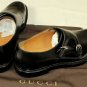 GUCCI SHOES $750 BLACK CALFSKIN DUAL LOGO CHARM BUCKLED MONKSTRAP 8.5 41.5  NEW