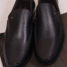 BRUNO MAGLI SHOES $545 BLACK LOGO M ORNAMENTED VAMP HANDMADE LOAFERS 9 42e NEW