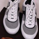 TOD'S SHOES $445 NAVY/WHITE LOGO STRIPE MESH PEBBLE SOLE TRAINERS 10.5 43.5e NEW