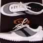TOD'S SHOES $445 NAVY/WHITE LOGO STRIPE MESH PEBBLE SOLE TRAINERS 10.5 43.5e NEW