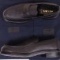PRADA SHOES $740 BLACK PEBBLE GRAIN SPLIT TOE RUGBY PENNY LOAFER 12 45e NEW