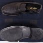 PRADA SHOES $740 BLACK PEBBLE GRAIN SPLIT TOE RUGBY PENNY LOAFER 12 45e NEW