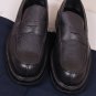 PRADA SHOES $740 BLACK PEBBLE GRAIN SPLIT TOE RUGBY PENNY LOAFER 12 45e NEW