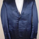 MOLLY RODGERS COAT $1995 NAVY/BLACK WEB 1BTN SILK TUXEDO JACKET 42R 52e NEW