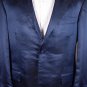 MOLLY RODGERS COAT $1995 NAVY/BLACK WEB 1BTN SILK TUXEDO JACKET 42R 52e NEW