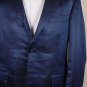 MOLLY RODGERS COAT $1995 NAVY/BLACK WEB 1BTN SILK TUXEDO JACKET 42R 52e NEW