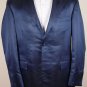 MOLLY RODGERS COAT $1995 NAVY/BLACK WEB 1BTN SILK TUXEDO JACKET 42R 52e NEW
