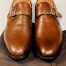 CHURCH'S SHOES $790 TOBACCO BENCHMADE NEVADA CALF BUCKLED MONKSTRAP 8.5 41.5 NEW