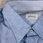 BRIONI SHIRT $640 LIGHT BLUE 100%LINEN CHAMBRAY DRESS SHIRT 19/35 46e NEW