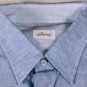 BRIONI SHIRT $640 LIGHT BLUE 100%LINEN CHAMBRAY DRESS SHIRT 19/35 46e NEW