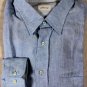 BRIONI SHIRT $640 LIGHT BLUE 100%LINEN CHAMBRAY DRESS SHIRT 19/35 46e NEW
