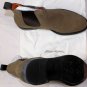 SANTONI SHOES $750 KHAKI SUEDE WINGTIP TOE ORNAMENTED CHELSEA BOOT 11.5 44.5 NEW
