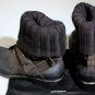 DOLCE & GABBANA SHOES $1140 DK BROWN DISTRESSED CROSS STRAP WOOL BOOT 9 42e NEW