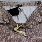 KITON SWIMSUIT $425 BROWN/WHITE MICRO-FLOWER LOGO EMBROIDERED TRUNKS XL 54 NEW