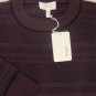 BRIONI SWEATER $1295 DARK PURPLE STRIPED 100%CASHMERE CREWNECK JUMPER SM 48e NEW