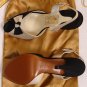 FERRAGAMO CREATIONS SHOES $1250 BLACK/TAN HANDMADE CADETTA BOW PUMP 7.5B 37 NEW