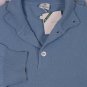 BORRELLI SWEATER $1295 SKY BLUE 100%CASHMERE 3-BTN POLO JUMPER MED 50e NEW