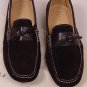 CANALI SHOES $545 DARK BROWN LOGO ORNAMENTED CONTRAST TIED LOAFER 11 44e NEW