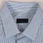 LANVIN SHIRT $595 LIGHT BLUE/BLUE STRIPED OXFORD DRESS SHIRT 17/34 43e NEW