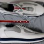 PRADA SPORT SHOES $490 WHITE/SILVER MESH/NAVY NEVADA BIKE TRAINER 10 43e NEW