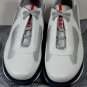 PRADA SPORT SHOES $490 WHITE/SILVER MESH/NAVY NEVADA BIKE TRAINER 10 43e NEW