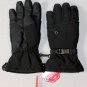 PRADA GLOVES $395 BLACK WIND STOPPER LOGO BUCKLED SKI/WINTER GLOVES 8.5 MED NEW