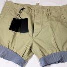 DSQUARED2 SHORTS $440 BROWN COTTON LOGO EMBROIDERED CAMP SHORT PANTS 34 50e NEW