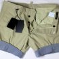 DSQUARED2 SHORTS $440 BROWN COTTON LOGO EMBROIDERED CAMP SHORT PANTS 34 50e NEW